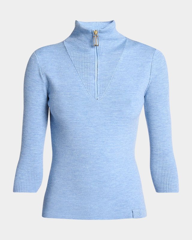 Half Zip Wool Top
